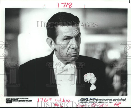 1984 Press Photo Actor Leonard Nimoy in "The Sun Also Rises" - Historic Images