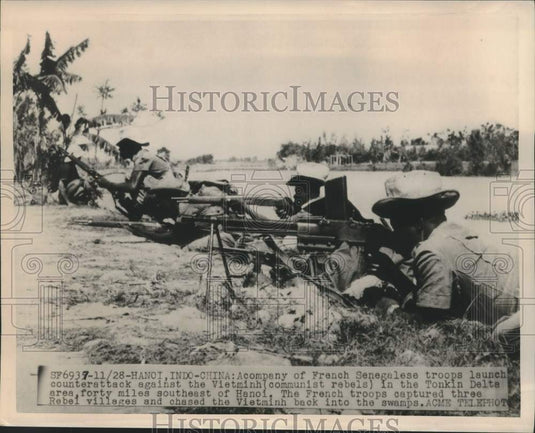 1950 Hanoi-Company of French Senegalese launch attack on Vietminh.-Historic Images