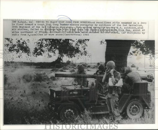 1965 U.S. Soldiers Try to Blast Viet Cong from Bunkers-Historic Images
