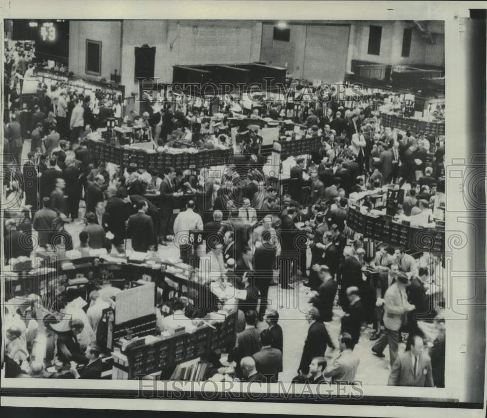 1968 A view of the New York Stock Exchange after Vietnam peace talks-Historic Images