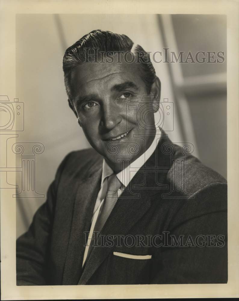 1955 Press Photo Robert Paige will host Colgate Variety Hour from Chicago. - Historic Images