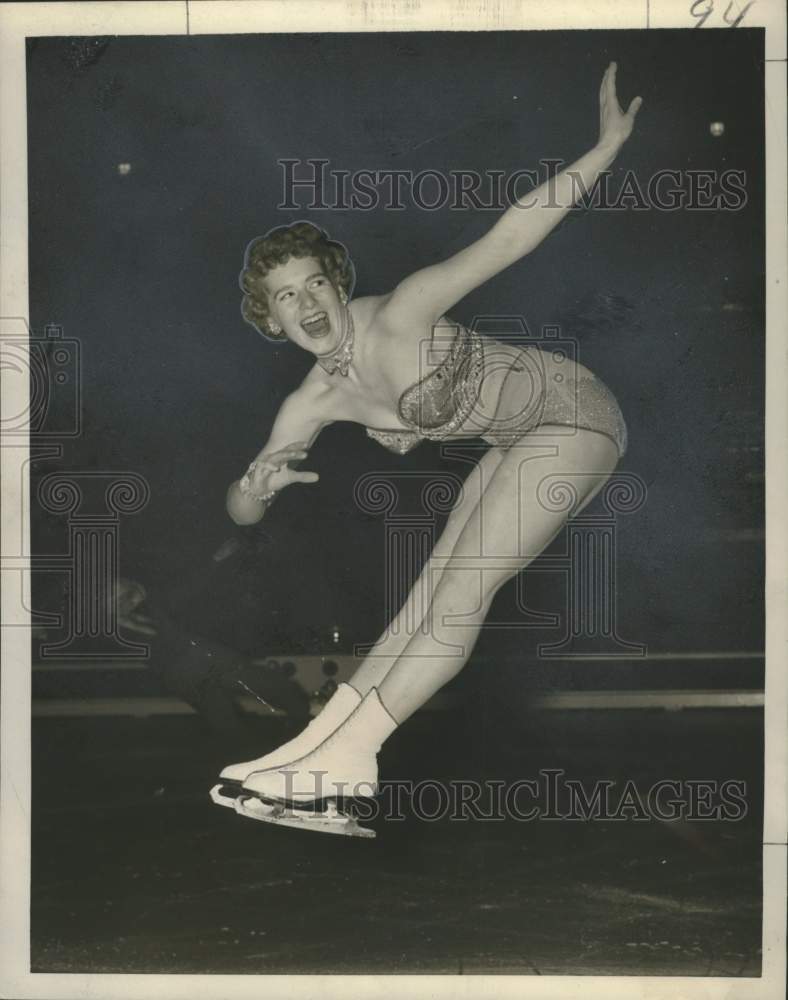 1953 Andrea McLaughlin practices for the Hollywood Ice Revue.-Historic Images