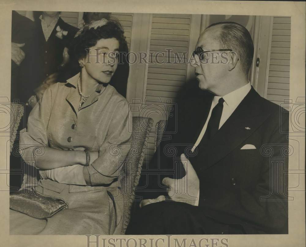 1953 Press Photo Greece&#39;s King Paul, Queen Frederika in New Orleans - Historic Images