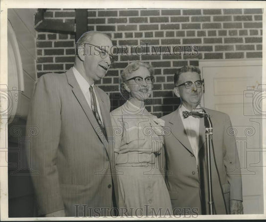 1956 Press Photo Sellers Baptist Baby home participants at dedication ceremonies - Historic Images