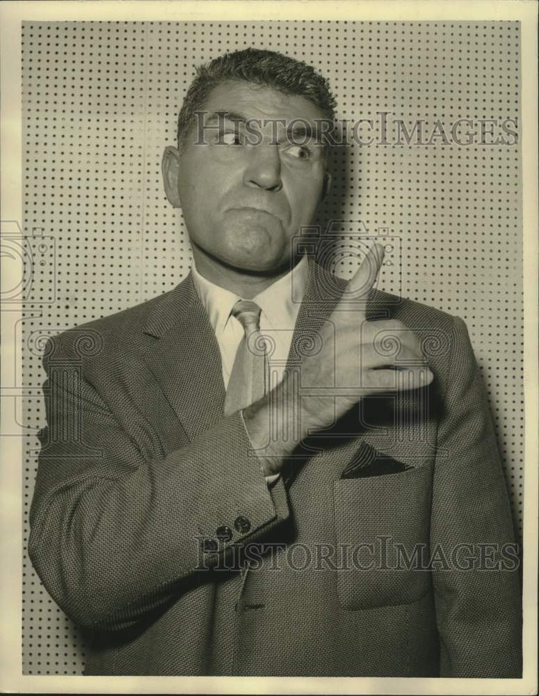 1961 Press Photo Lou Nova on "The Groucho Show" on NBC Television Network. - Historic Images