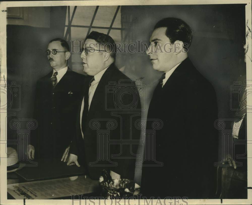 1936 Press Photo Stephen A. Macaluso in Court for Murder, New Orleans- Historic Images