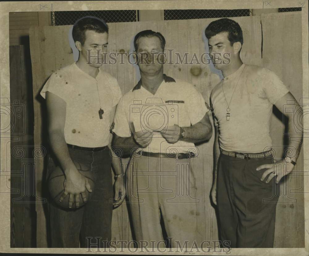 1958 Press Photo Westwego Playgrounds Director, Associates Plan Baseball Season- Historic Images