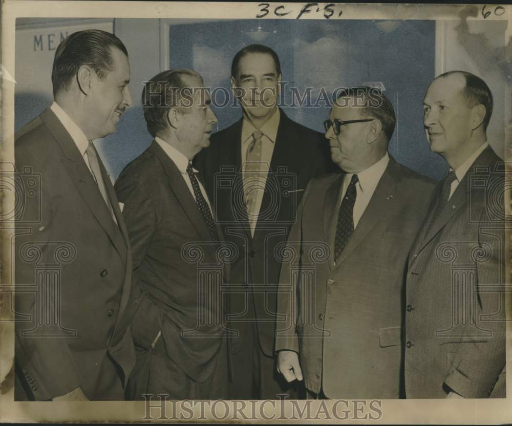 1956 Press Photo Meeting Attendees on Cuban Industry & Agriculture, New Orleans - Historic Images