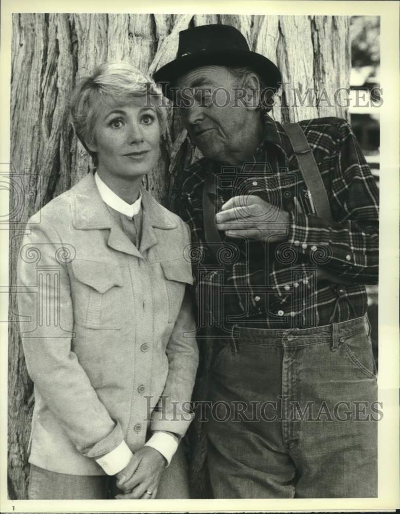 1979 Press Photo Actors Shirley Jones, John McIntire in &quot;Shirley&quot; - Historic Images