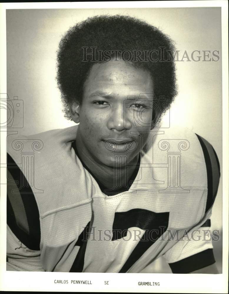 1978 Press Photo Grambling University Football Split End Carlos Pennywell - Historic Images