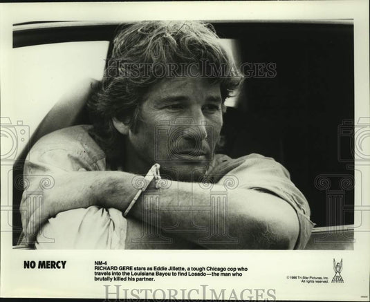 1986 Press Photo Actor Richard Gere in stars in "No Mercy" - Historic Images