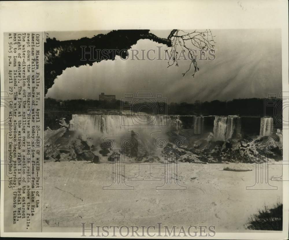 1965 No Water in Part of Niagara Falls Due to Ice, New York-Historic Images