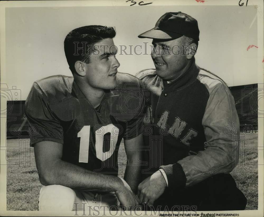 Press Photo Tulane Andy Pilney with quarterback Phil Nugent. - nox42917 - Historic Images