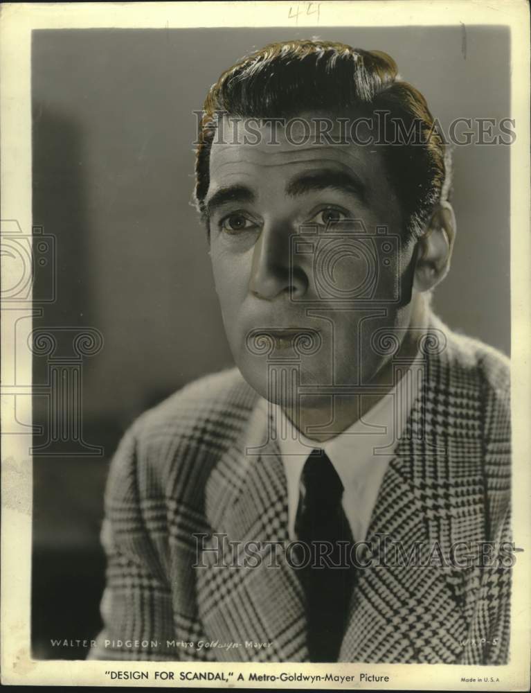 Press Photo Actor Walter Pidgeon in &quot;Design for Scandal&quot; - Historic Images