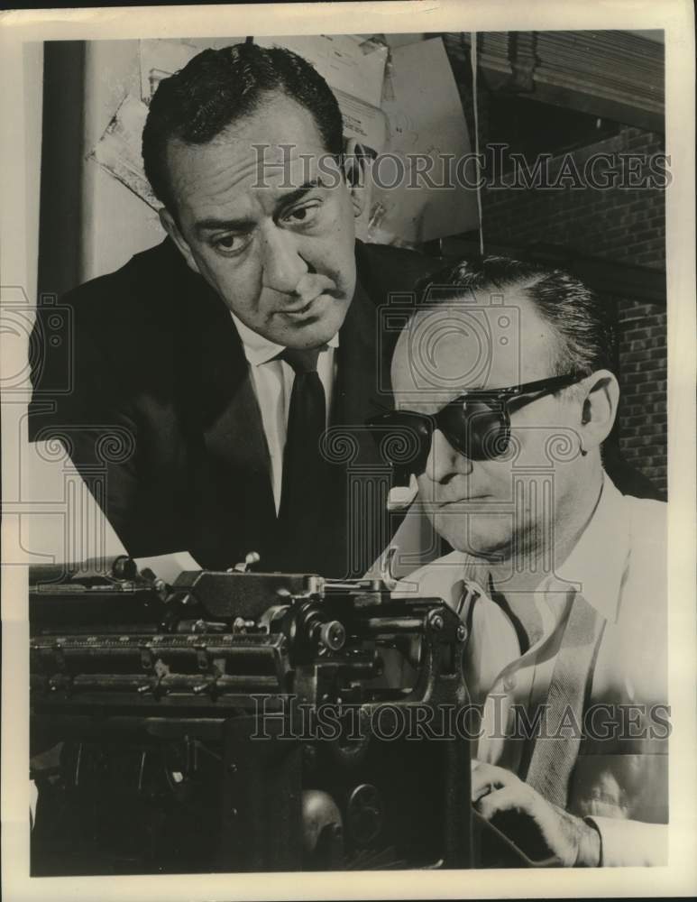 1956 Actor Larry Haines of "The Victor Riesel Story" with Riesel-Historic Images