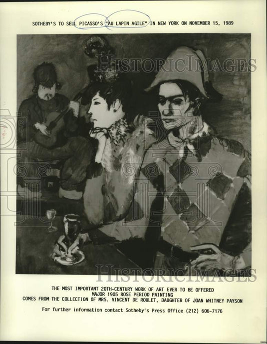 1989 Press Photo Artist Picasso's "Au Lapin Agile" - Historic Images