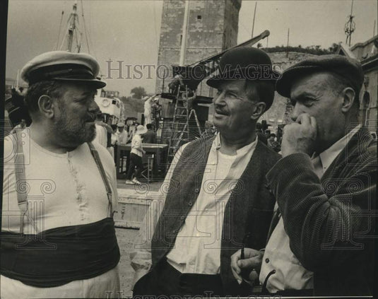 1960 Press Photo "Fanny" Actors at Marseilles Set - Historic Images