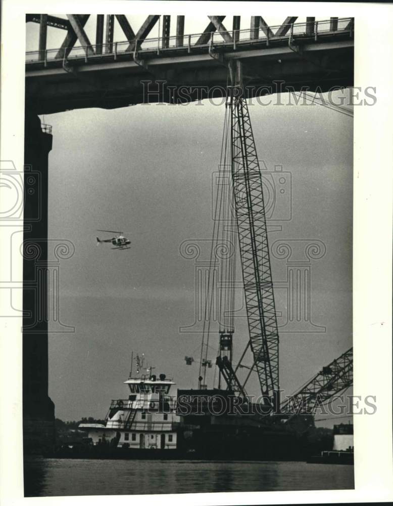 1987 Press Photo Huey P. Long Bridge in New Orleans. - Historic Images