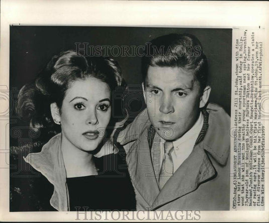 1959 Press Photo Jill St. John & Lance Reventlow to wed next spring. - Historic Images