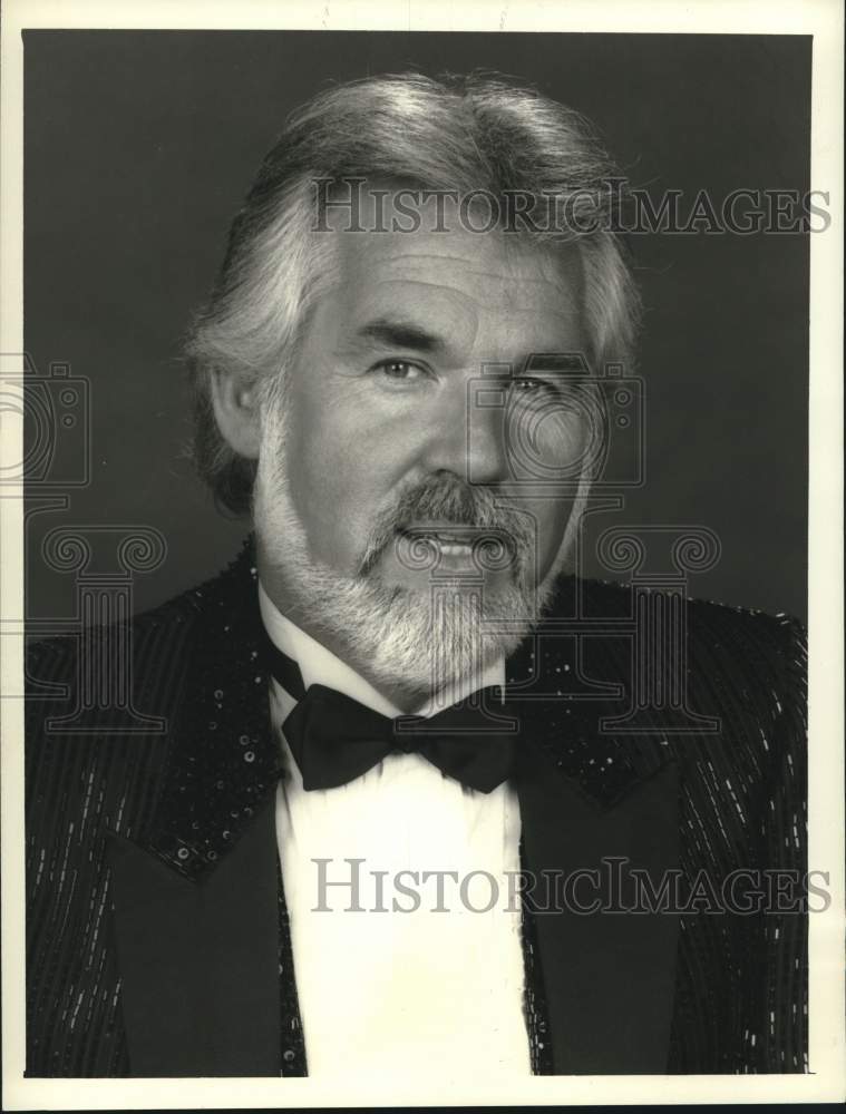 1987 Press Photo Musician Kenny Rogers Hosts Country Music Association Awards - Historic Images