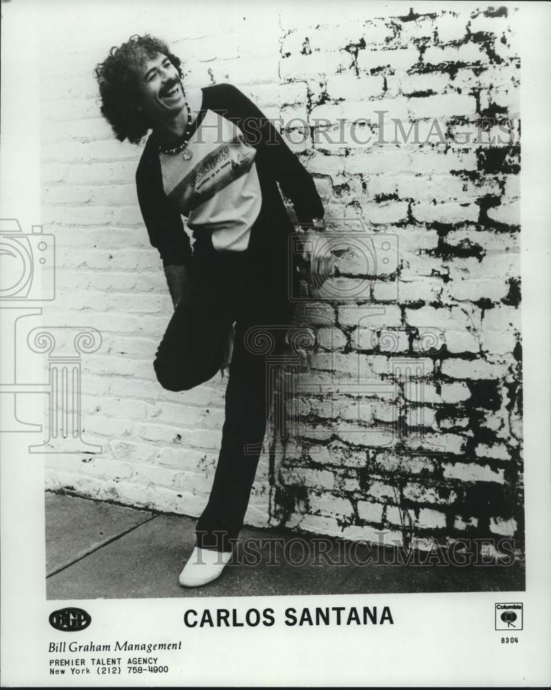 1983 Press Photo Musician Carlos Santana - Historic Images