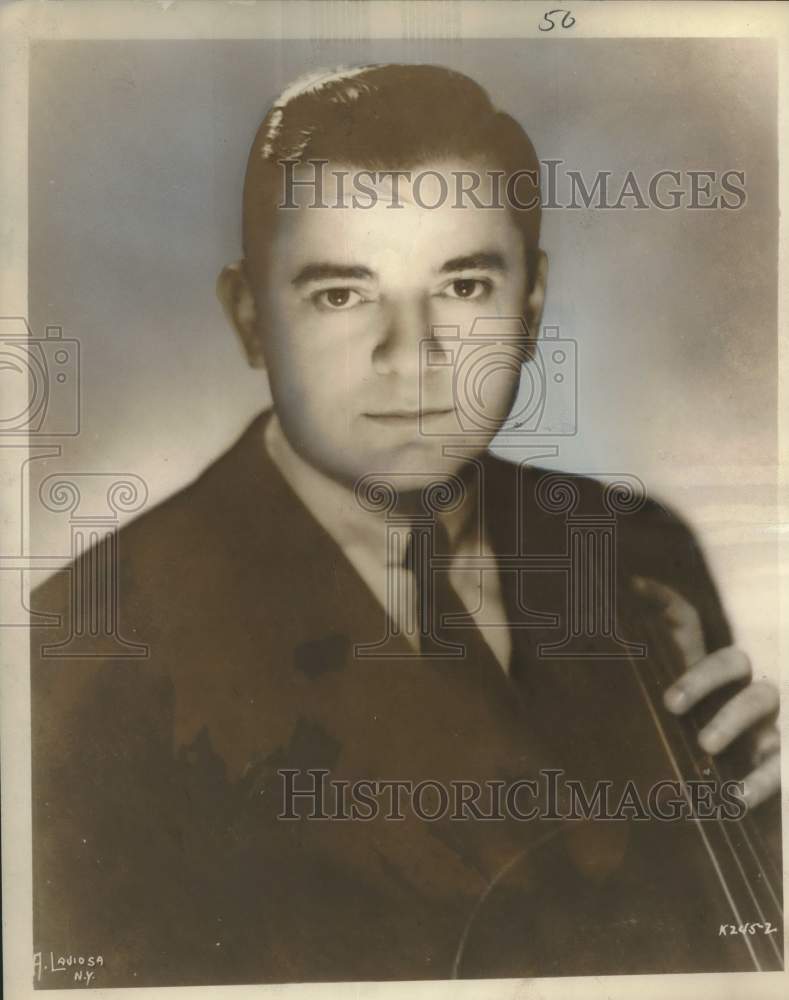 1948 Press Photo Cellist Joseph Schuster. - Historic Images