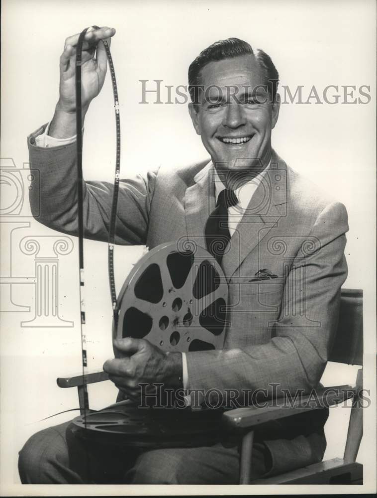 1956 Actor Donald Woods Hosts Two Film Festival Shows - Historic Images