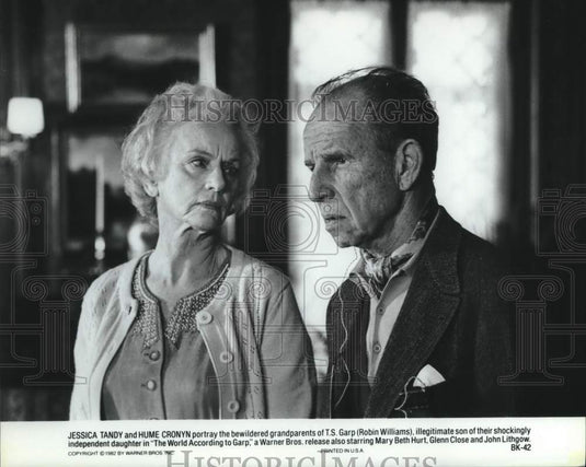 1982 Press Photo Jessica Tandy & Hume Cronyn in "The World According to Garp" - Historic Images