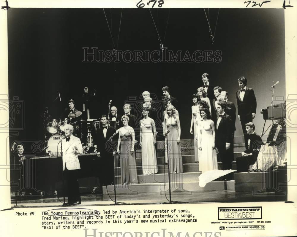 1980 Press Photo Singer Fred Waring, Young Pennsylvanians  in &quot;Best of the Best&quot; - Historic Images