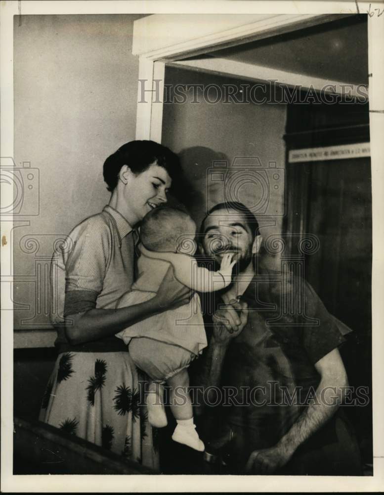 1952 Wife, Baby Visit Fasting Hypnotist Husband/Daddy, Jack Weber-Historic Images