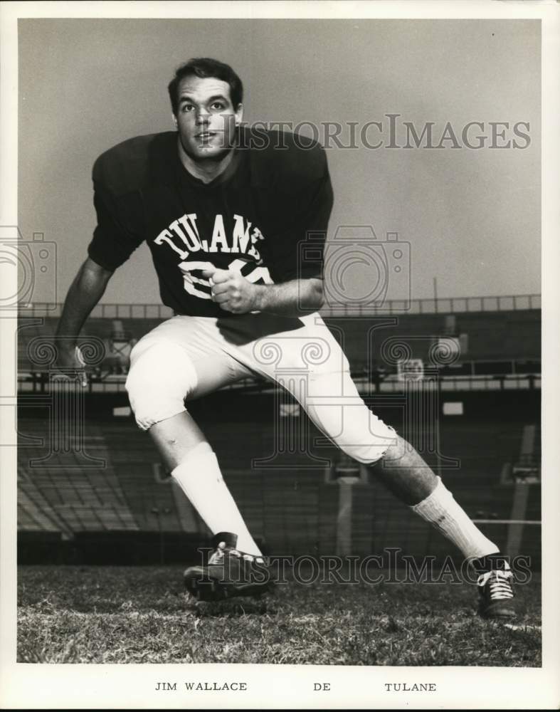 1970 Press Photo Tulane University Football Player Jim Wallace - nox49344- Historic Images