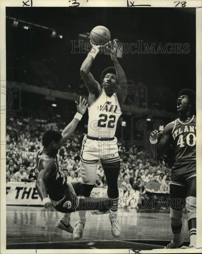 1976 Press Photo New Orleans Jazz Basketballer Nate Williams - nox51120- Historic Images