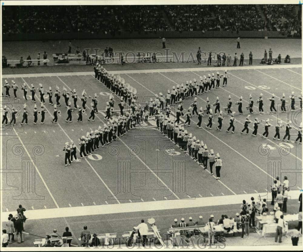 1978 Press Photo Southern University&#39;s fast-stepping band performs at halftime- Historic Images