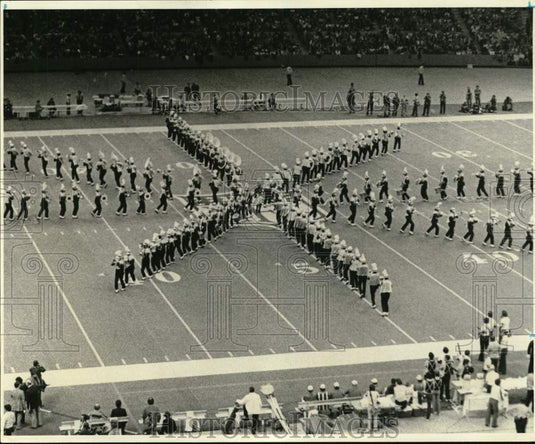 1978 Press Photo Southern University's fast-stepping band performs at halftime- Historic Images