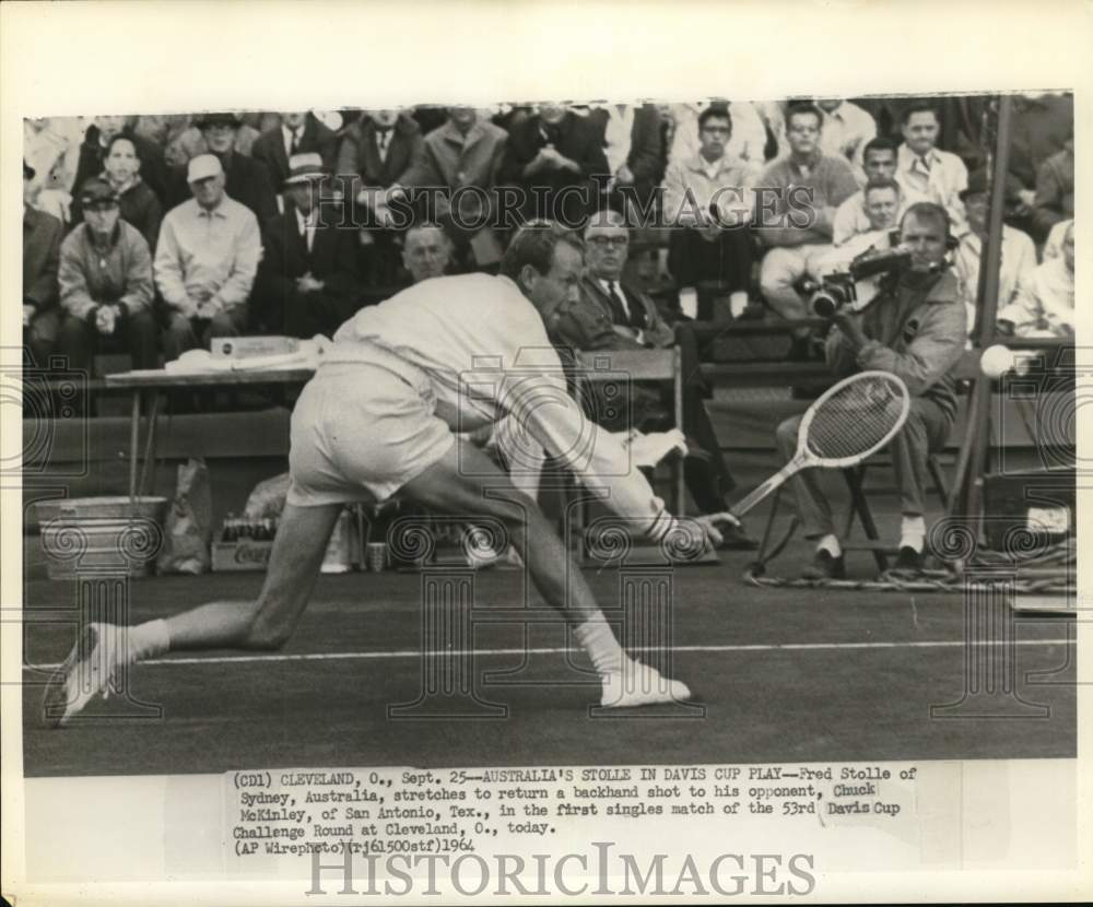 1964 Press Photo Australia&#39;s Fred Stolle in Davis Cup play. - nox53300- Historic Images