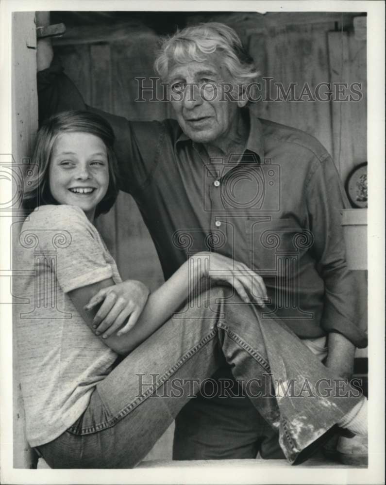 1977 Press Photo Jodie Foster and Eduard Franz star in "ABC Short Story Special" - Historic Images