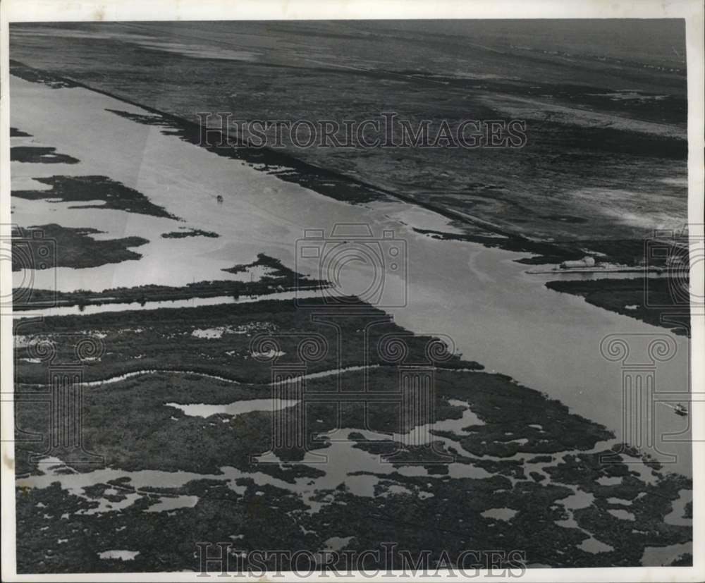 1963 Press Photo Aerial view of Mississippi River Gulf Outlet. - nox60363 - Historic Images