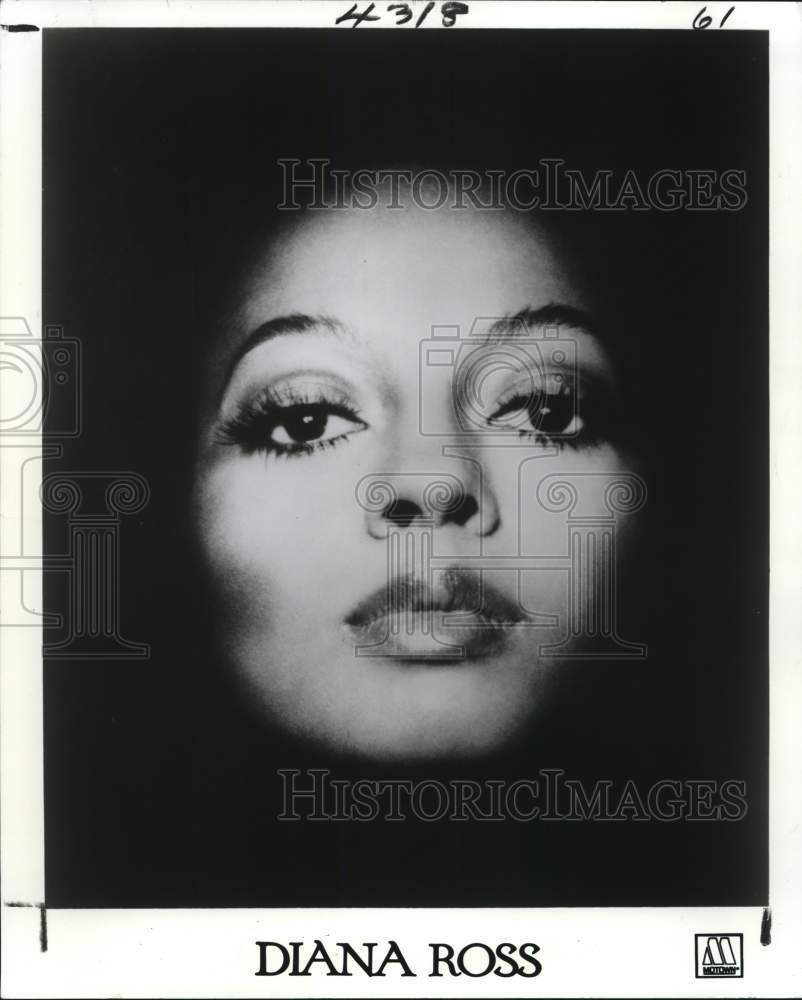 1978 Press Photo Diana Ross, Singer in Closeup - nox61934- Historic Images