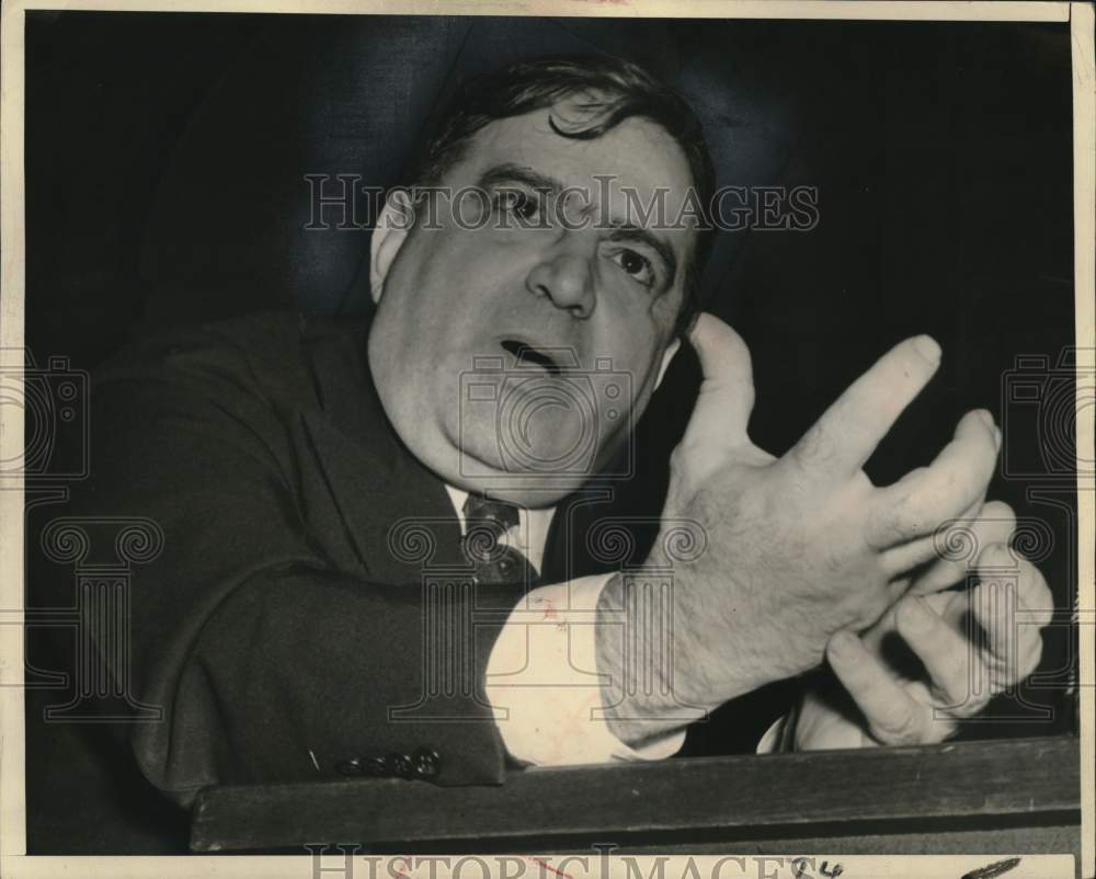 1941 Press Photo Fiorello LaGuardia speaks at Senate Foreign Relations Committee- Historic Images