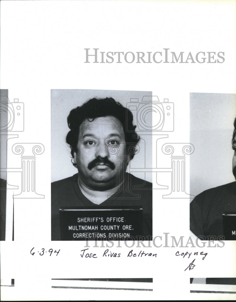 1994 Press Photo Jose Rivas Beltran, mug shot Multnomah, Oregon - ora02958 - Historic Images