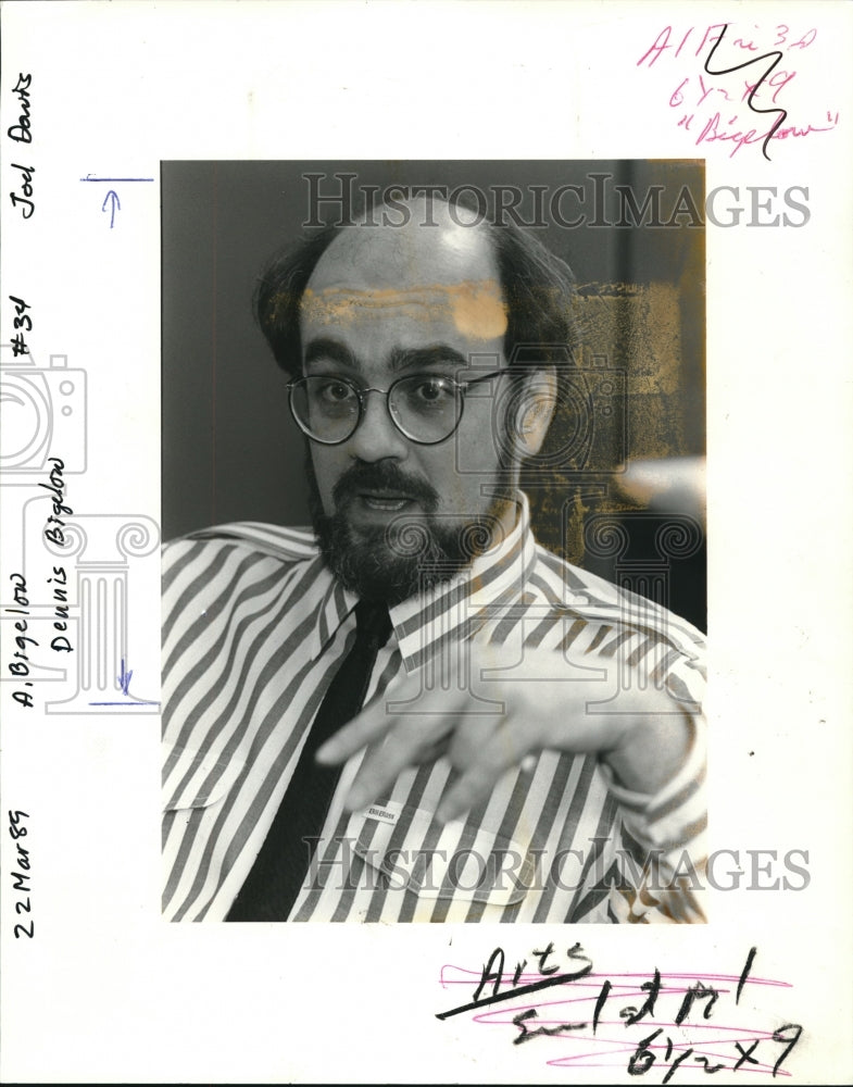 1989 Press Photo Producer Dennis Bigelow Fired From Oregon Shakespeare Company - Historic Images