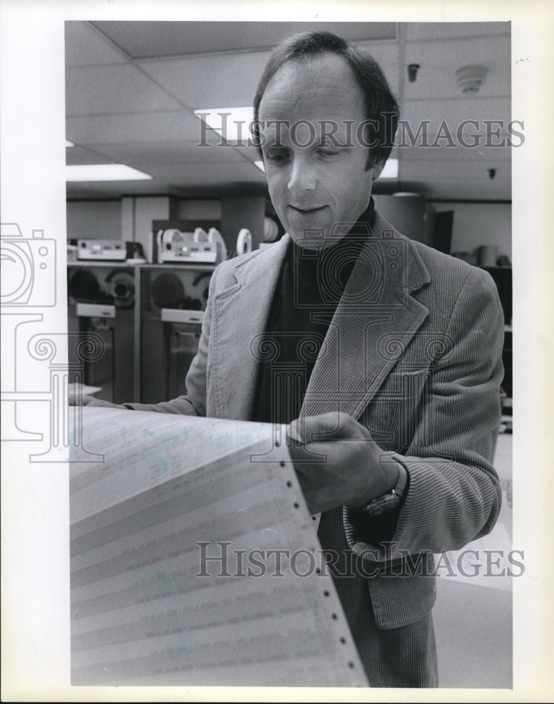 1978 Press Photo Ray Berry head of Vancouver Clark County Consolidated Computer - Historic Images