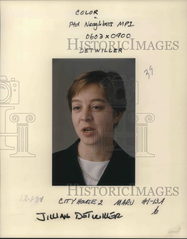 1995 Press Photo Jillian Detwiller - ora17152 - Historic Images