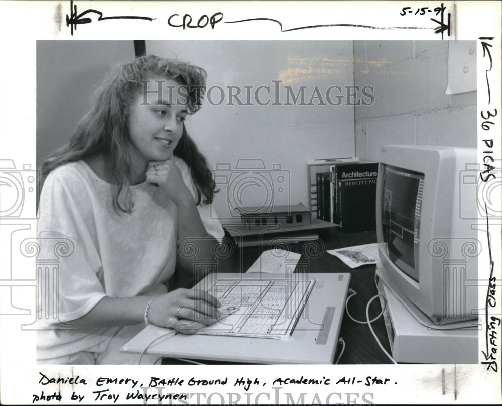 1991 Press Photo Daniela Emery Battle Ground Senior - ora23946 - Historic Images