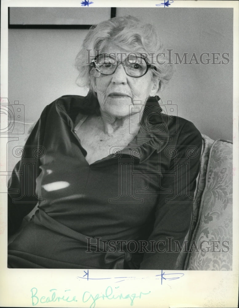 1983 Press Photo Beatrice Lee Gerlinger a timber heiress and