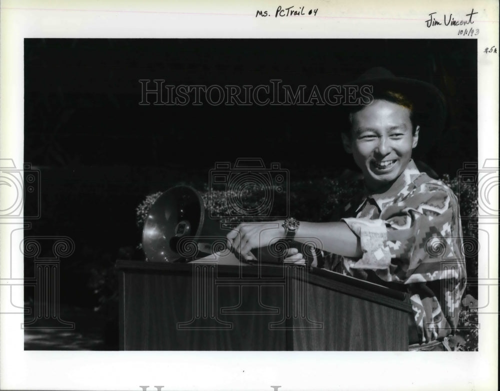 1993 Press Photo Takaharu Kageyama, Japanese born, Portland school teacher - Historic Images