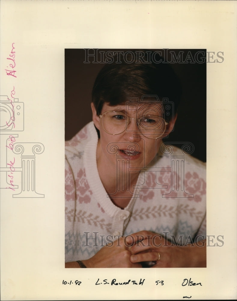 1992 Press Photo Sandra Nelon Nursing Assistant - ora64005 - Historic Images