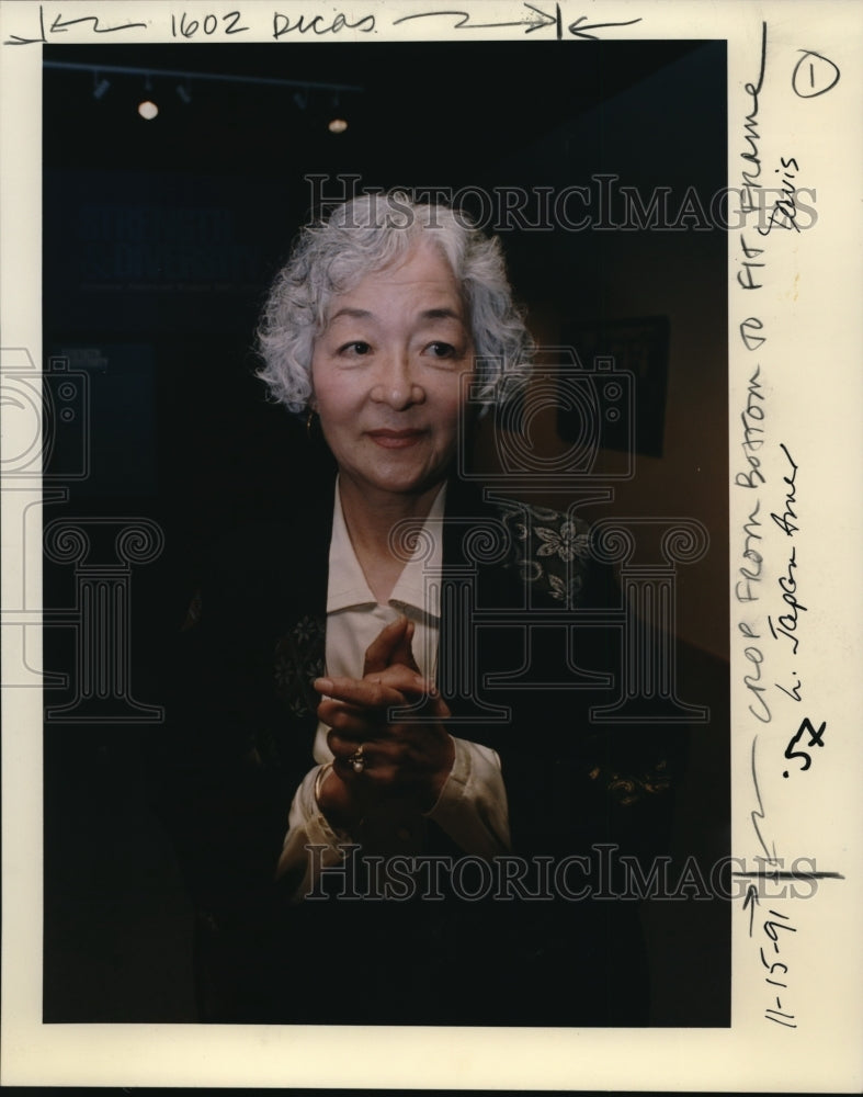 1991 Press Photo Mei T. Nakano Author Japanese American Women, Three Generations - Historic Images