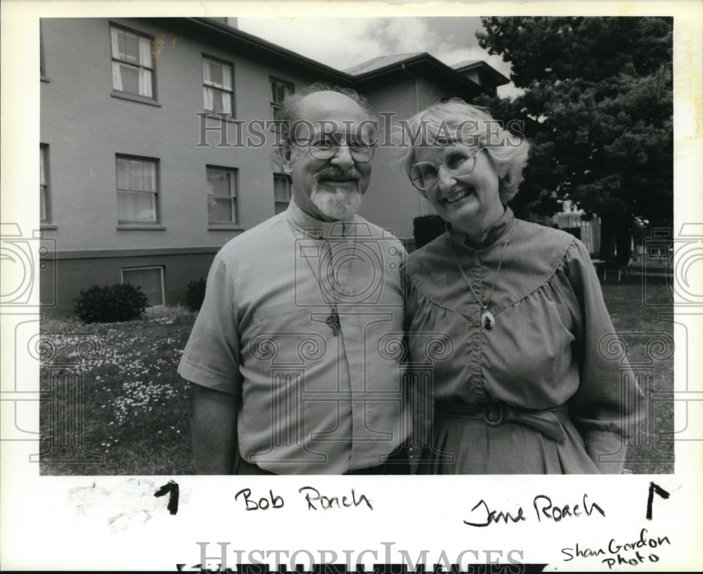 1989 Press Photo Chaplain Bob Roach and his wife, Jane - ora76957 - Historic Images