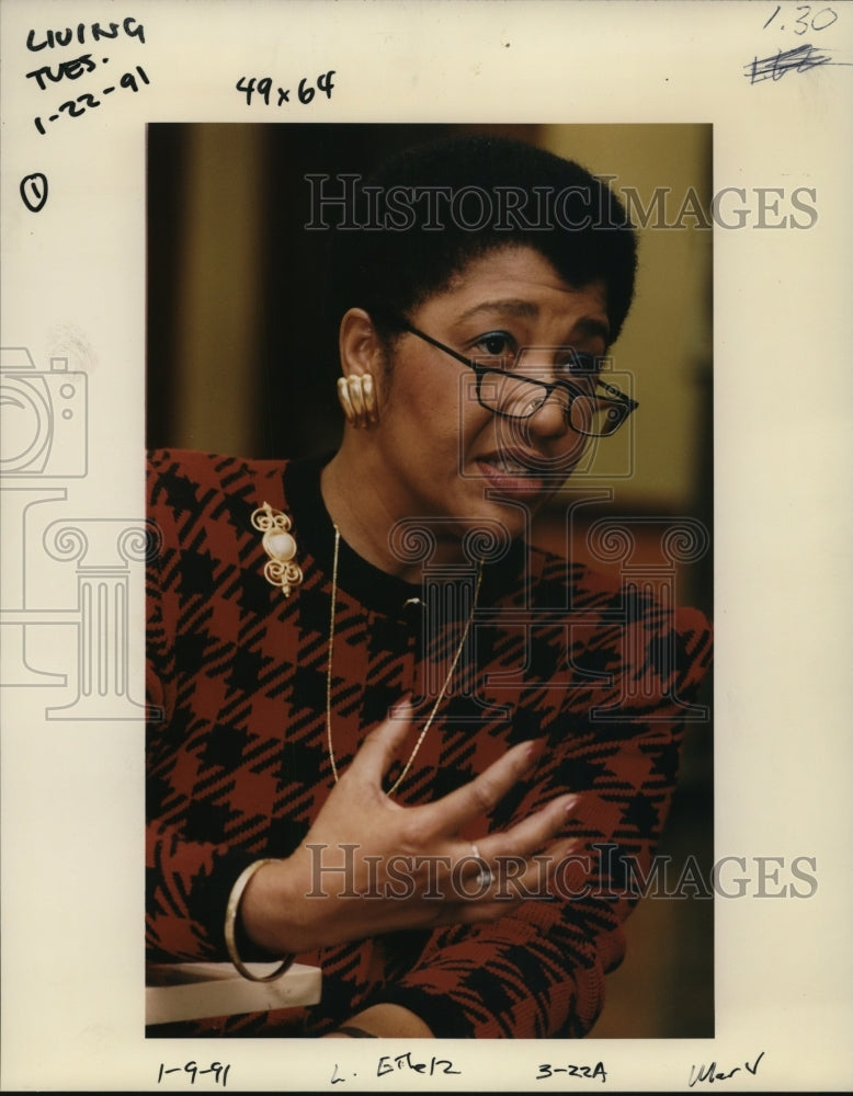 1991 Press Photo Ethel Simon-McWilliams Urges Young People to be Ever Learning - Historic Images